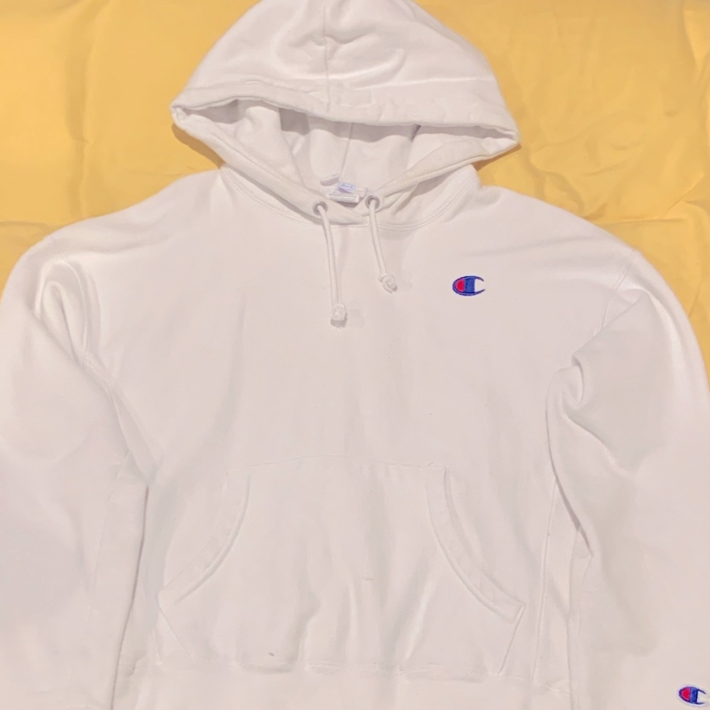 White champion hoodie